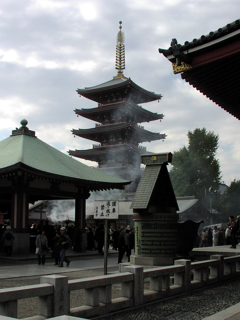 Pagoda at Asakusa at Sensoji Temple