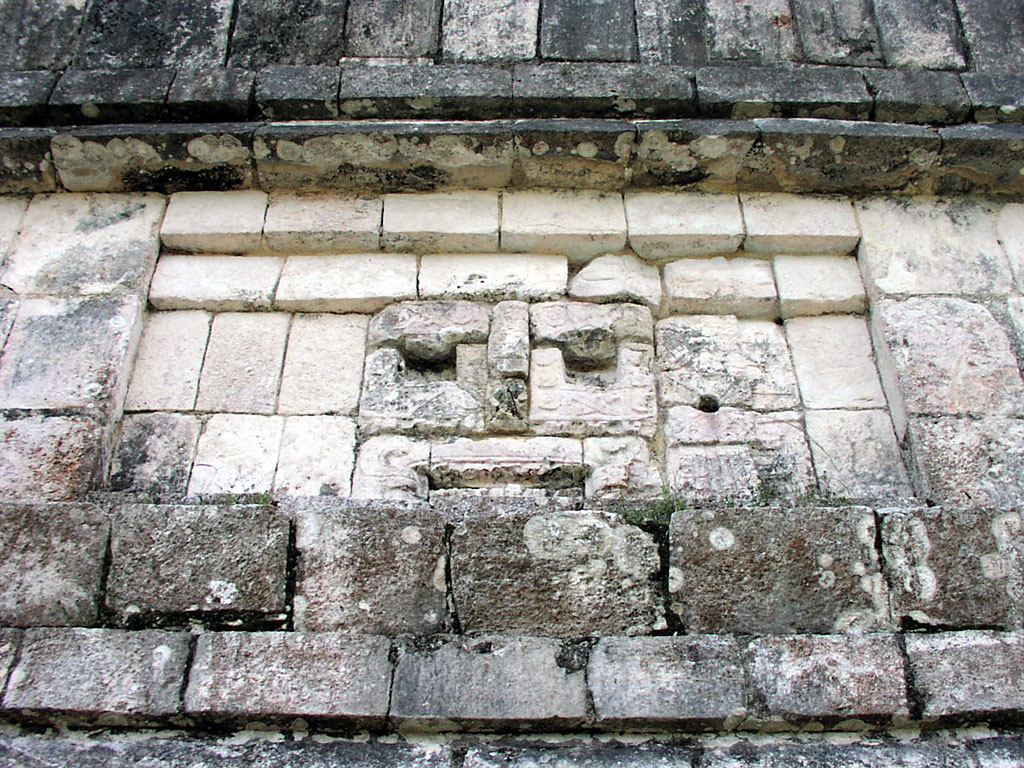 Sculptural details on a ruin facade