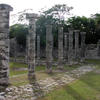 Standing columns give idea of the building scale at Chichen Itza