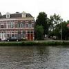 Houses along a canal - Ultra Wide panorama