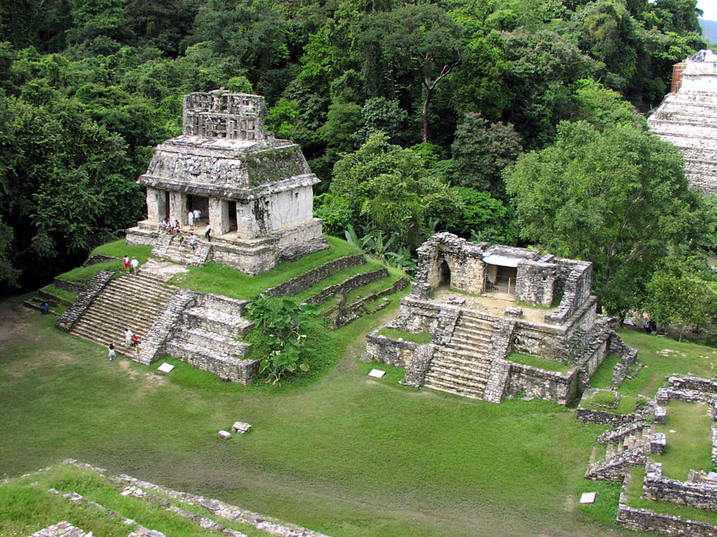 Temple of the Sun and Temple XIV/XV ruins