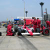 Indy 300 - The #13 pit crew practicing its pit stop routine