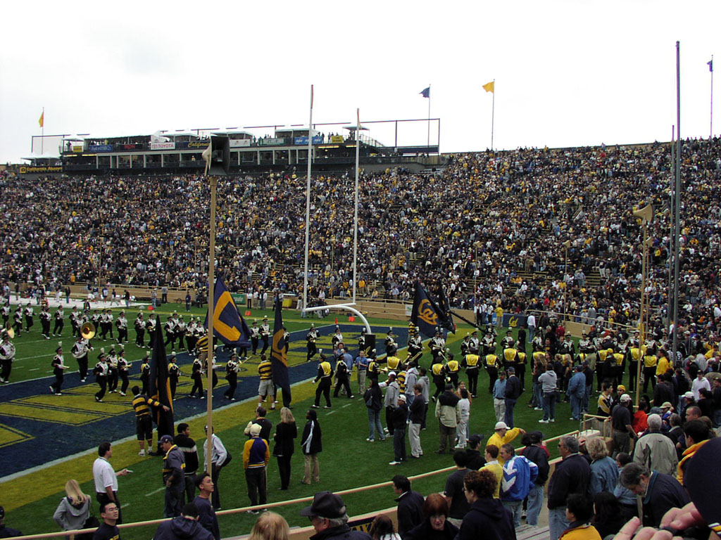 The Big Game - Pre game festivities by the Cal Marching Band