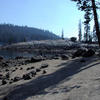 Rock formations revealed due to low water level