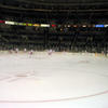 San Jose Arena - The Red Wings take practice while mist rises from the ice