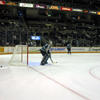 San Jose Arena - Evgeni Nabokov takes some practice shots