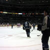 San Jose Arena - The Captain, Owen Nolan, surveys the practice session