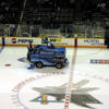 San Jose Arena - The Brocade Zamboni finishes up the ice