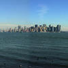 Ultra wide Panorama of Manhattan skyline, view from Liberty Island