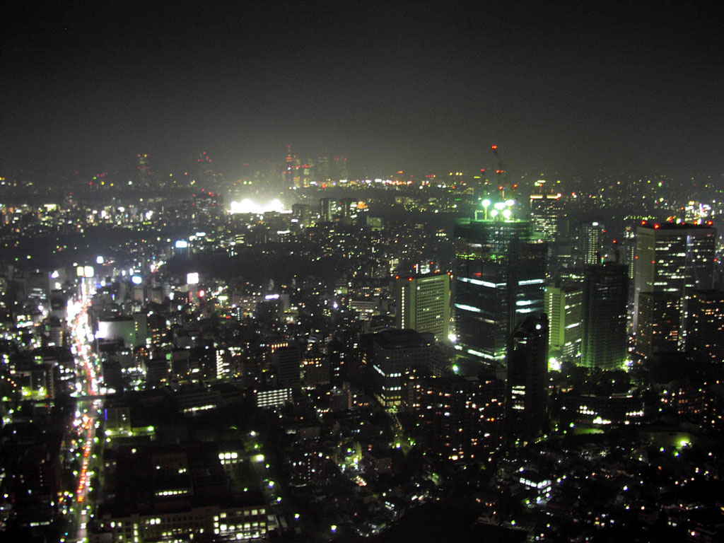 Tokyo Tower - View Northwest towards Shinjuku skyscrapers
