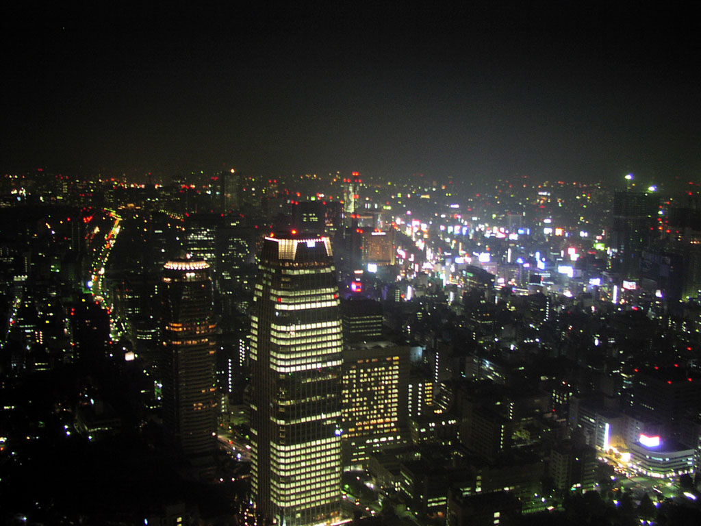 Tokyo Tower - View Northeast towards Tokyo Sation and Ginza area