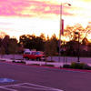Los Gatos, CA - Panorama of a glorius sunrise on Los Gatos Boulevard