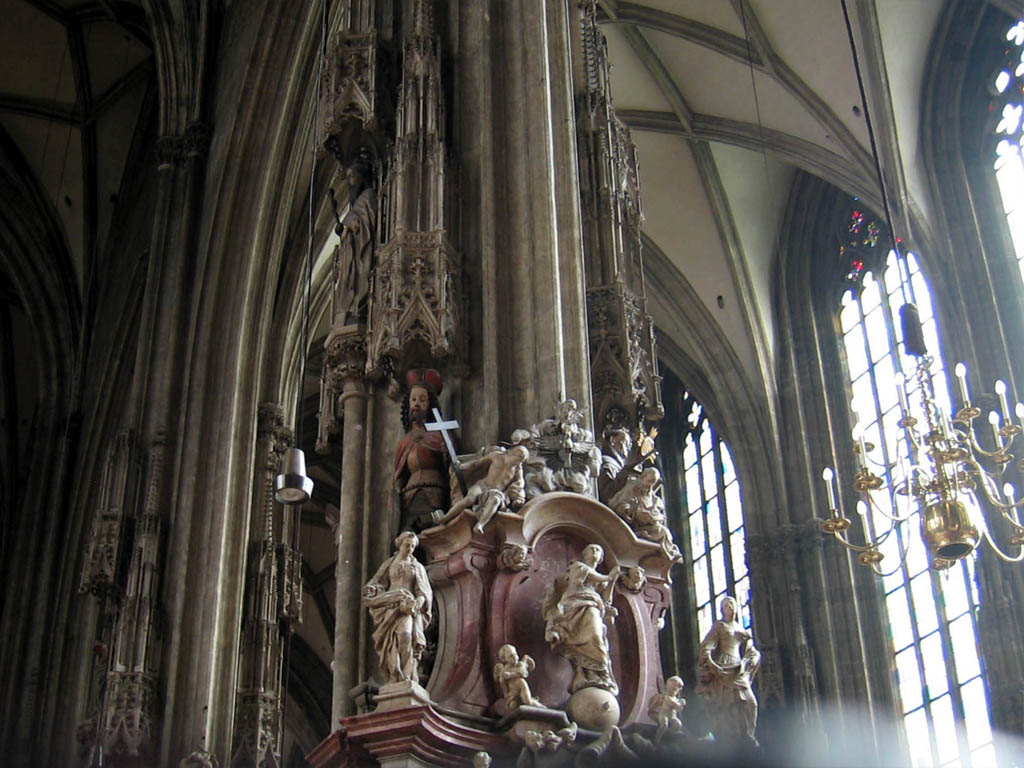 Stephansdom - Ornamentation on a pillar