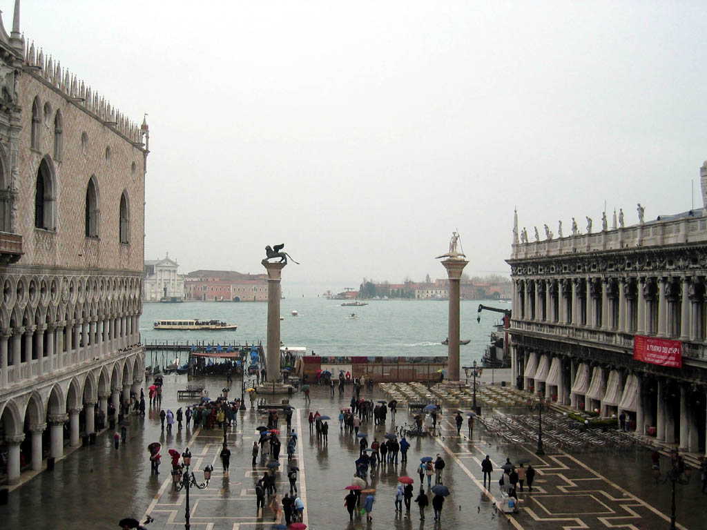 Entrance to Piazza San Marco, view from balcony at Basilica di San Marco