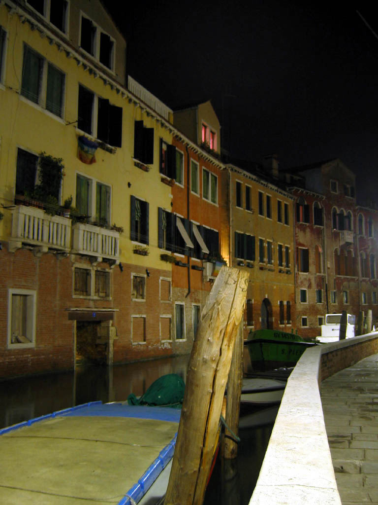 Small canal at night