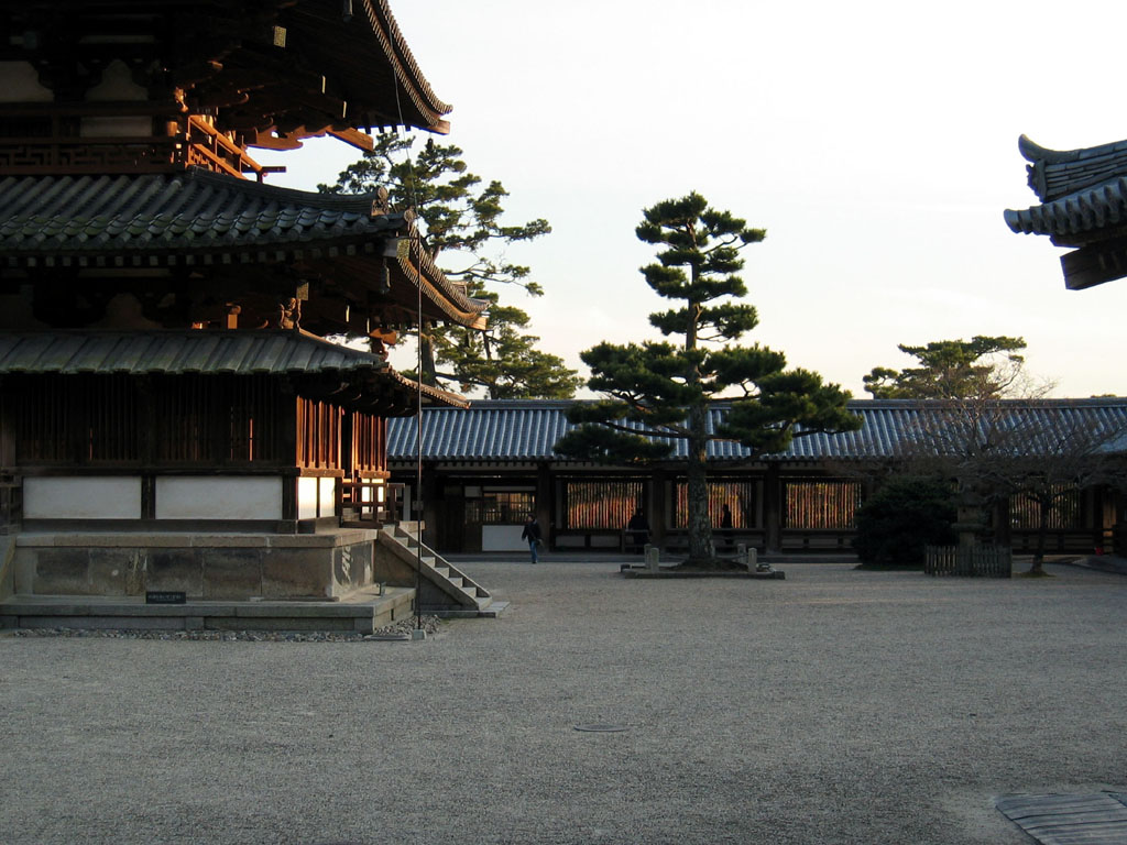 Horyuji Western Precinct - Grounds in front of Kondo (Main Hall)
