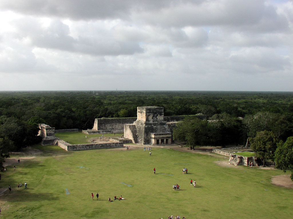 View of Grand Ballcourt from top of El Castillo