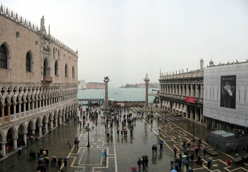 Entrance to Piazza San Marco - panorama from Basilica di San Marco