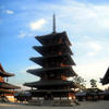 Horyuji Western Precinct - panorama of Gojunoto (5 Story Pagoda)