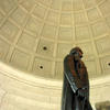 Thomas Jefferson Memorial, statue set against the dome's coffers
