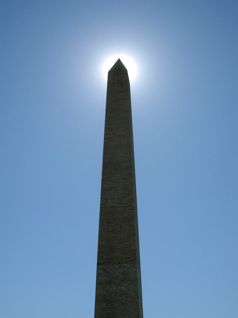 Washington Monument - Obscuring the sun