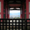 Kyomizu-dera - View through Sai-mon gate towards Kyoto