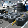 Indy 300 - The tires are ready for action in the pits