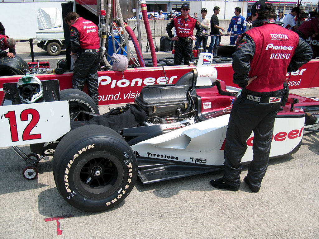Indy 300 - The #12 team fine tuning the engine
