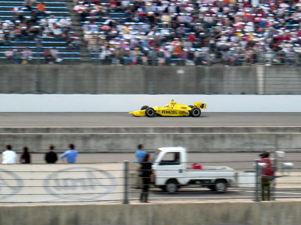 Indy 300 - The #4 roars down the straightaway