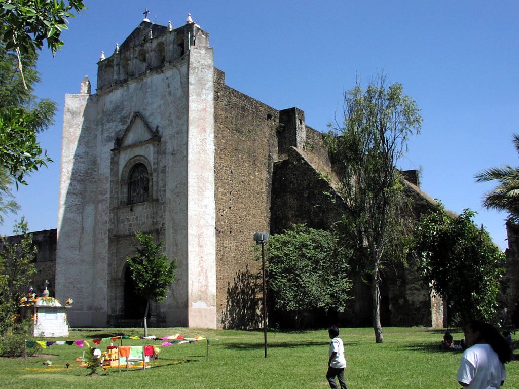Wide view of an old church