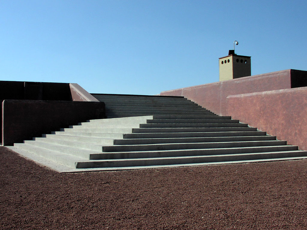 Stairs to the roof of the museum