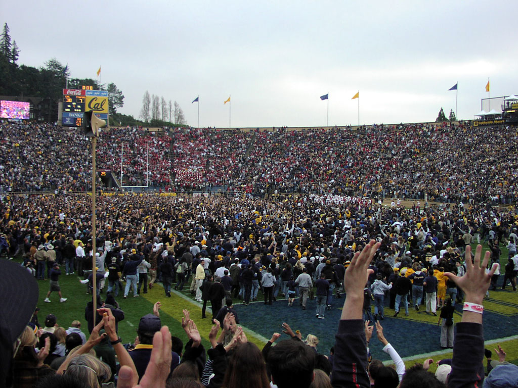 The Big Game - Many of the 70,000+ fans storm the field