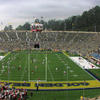 Panorama of California Memorial Stadium during the Big Game practice