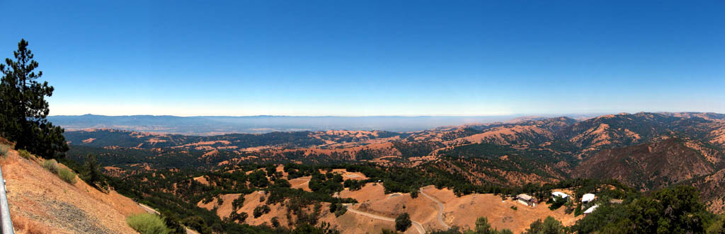 Mt. Hamilton - Panorama of San Jose and Silicon Valley, view from Lick Observatory