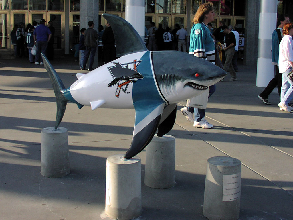 San Jose Arena - Player Shark, from the SharkByte Art project